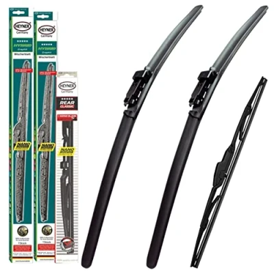 Image of Heyner Wiper Blades Set Fits: Mercedes B Class 2005 2011 Hybrid Wipers Front Rear HH2623PT10HRC