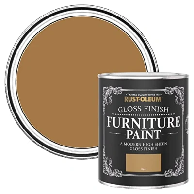 Image of Rust Oleum Yellow Furniture Paint in Gloss Finish Dijon 750ml