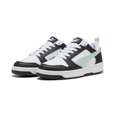 Image of PUMA Unisex Rebound V6 Low Sneaker, Black Peaceful Blue White, 9 UK
