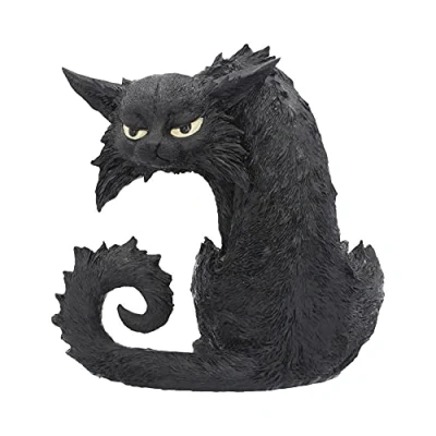 Image of Nemesis Now Spite Large Black Witch&#039;s Cat Ornament 25.5cm