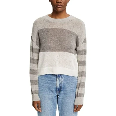 Image of ESPRIT Women&#039;s 082ee1i309 Sweater, 043/Light Grey 4, XXL