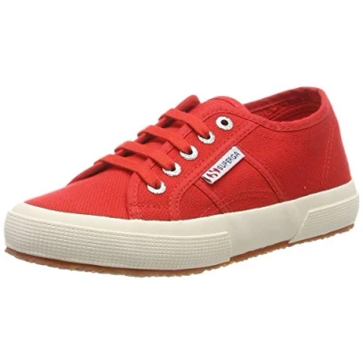 Image of Superga Unisex 2750 Plus Cotu Gymnastics Shoes, Red 975, 4 UK