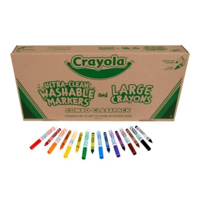 Image of CRAYOLA 256ct. Large Size Crayons &amp; Ultraclean Washable Markers (52 3348)