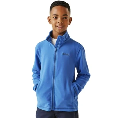 Image of Regatta Childrens Unisex Great Outdoors Childrens/Kids King II Lightweight Full Zip Fleece Jacket Blue Size 3 4Y