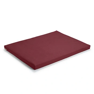 Image of Basaho Zabuton Meditation Mat Organic Cotton Recycled Fibre Filling (Tibetan Maroon)
