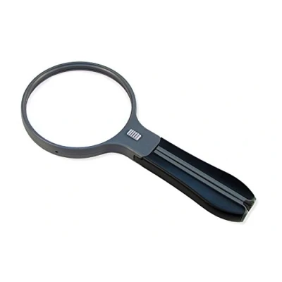 Image of Carson LED Lighted Hands Free or Handheld Split Handle 2x Magnifier with 3.5x Spot Lens