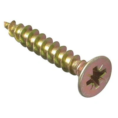 Image of ForgeFix Multi Purpose Single Thread Screws 5.0 x 20mm Zinc Yellow Passivated Box 200