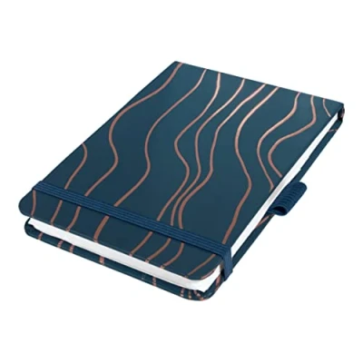 Image of SIGEL JN350 Jolie Notepad, Navy Meringue, dotted (dot grid), 11 x 15,8 cm, hardcover, 158 pages, dark Blue