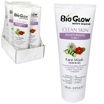 Image of Bioglow Face Wash Purifying, Moisturising &amp; Enhancing Cleansing Alcohol Free (Moisturising 3in1)