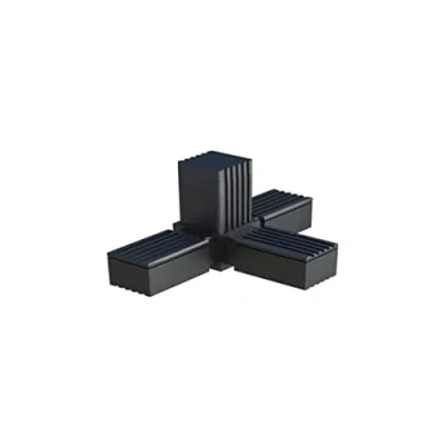 Image of cyclingcolors Square Tube connectors 2 or 3 Way 20x20 25x25 30x30 20mm 25mm 30mm Plastic Joint Shelf Holder (X (20mm))