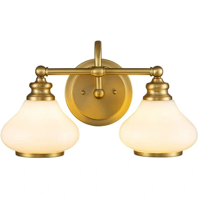 Image of Hinkley Ainsley Wall Lamp Brushed Brass, IP44