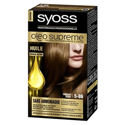 Image of Syoss Oléo Supreme Permanent Hair Colour 5 86 Light Brown