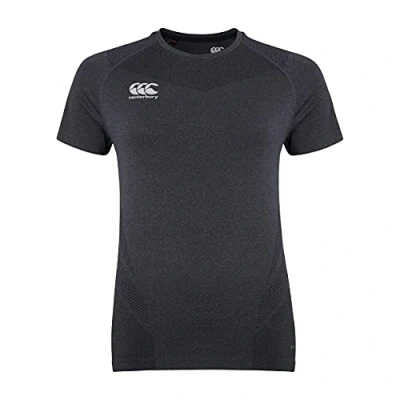 Image of Canterbury Women&#039;s Seamless Tee T Shirt, Blackened Marl, 16