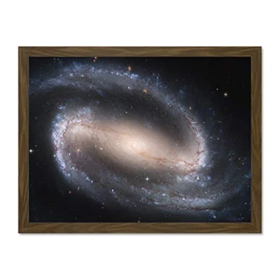 Image of Wee Blue Coo Space Telescope Stars Galaxy Hubble Universe Spiral Large Framed Art Print Poster Wall Decor 18x24 inch