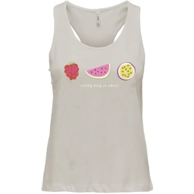 Image of ONLY Women&#039;s Onlhenny Life Reg S/L Tank Top Box JRS, Gray, XS