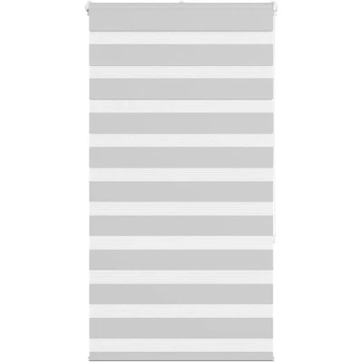 Image of vidaXL Zebra Blind Light Grey 70x150 cm Fabric Width 65.9 Polyester