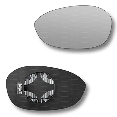 Image of Less4spares Replacement Wing Mirror Glass Left Compatible with Alfa Romeo Brera, Spider 2006 2010 CLIP ON Passnager Near Side N/S Heated Convex