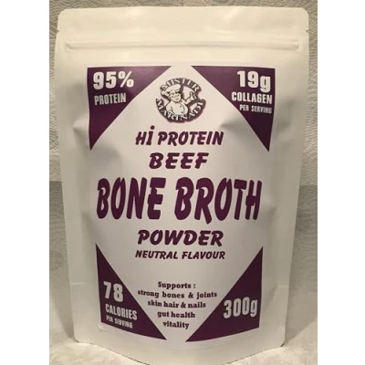 Image of Beef Bone Broth Powder 300g, Neutral Flavour. 100% Natural Collagen &amp; Protein from Sweden. Nutrition for Healthy Joints, Skin, Hair Nails