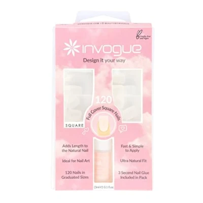 Image of Invogue Full Cover Square Nails 120 Pieces
