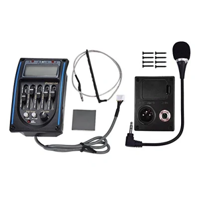 Image of 5 Band Pickup, EQ Equalizer Piezo Digital Tuner Pickup for Acoustic Guitar