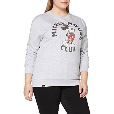 Image of Disney Women&#039;s Mickey Mouse Club Sweatshirt, Grey (Sport Grey), S