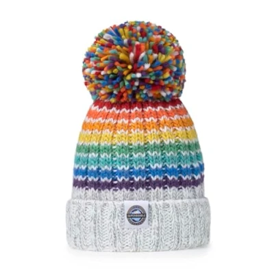 Image of Glacier Rainbow Unisex Reflective Super Bobble Hat