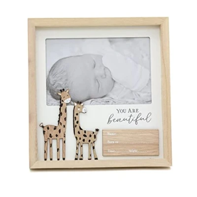 Image of 6x4 Keepsake Baby Photo Frame Wooden Freestanding Newborn Picture New Memories You Are Beautiful