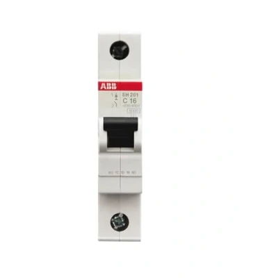 Image of ABB SH201 C16 Miniature Circuit Breaker, 1 Pole, 16 Amp (ABB2CDS211001R0164)