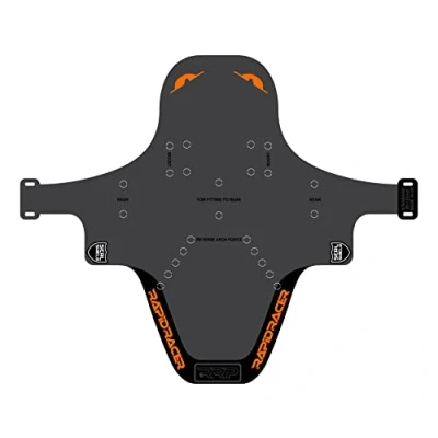 Image of RRP Rapid Racer Products Unisex&#039;s Enduro Mudguard, Black/Orange, One Size