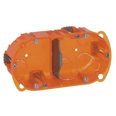 Image of Legrand Batibox LEG90502 Flush Mounting Box for Walls of Various Materials 2 Compartments Depth 40 mm