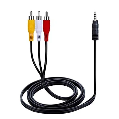 Image of TV Lead for Canon DC201 Handycam Camcorder AV/AUDIO VIDEO Connecting Cable Length: 1.5m