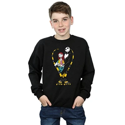 Image of Disney Boys Nightmare Before Christmas Jack and Sally Love Sweatshirt 5 6 Years Black