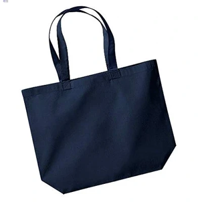 Image of Westford Mill Maxi Tote Shopper Bag Reusable and Sustainable French Navy