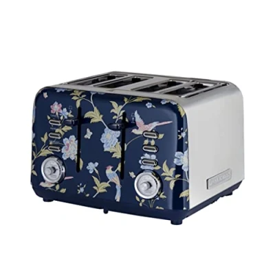 Image of Laura Ashley 4 Slice Toaster Elvedon Navy
