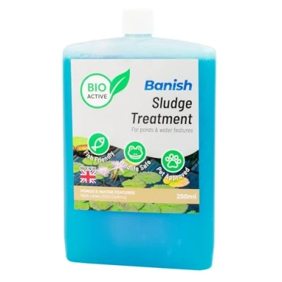 Image of Banish BioActive 250ml Sludge Pond Water Treatment Natural Silt Remover Fish Safe