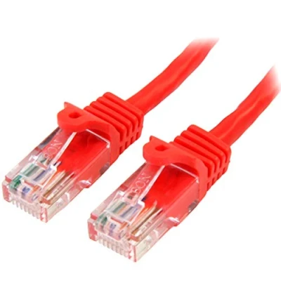 Image of StarTech.com 5m Red Cat5e Patch Cable with Snagless RJ45 Connectors Long Ethernet 5 m Cat 5e UTP (45PAT5MRD)