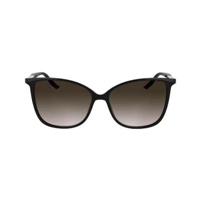 Image of Calvin Klein Woman CK25504S 001 Sunglasses Bio inject Black Butterfly Normal