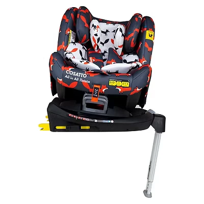 Image of Cosatto All in Rotate 360 Swivel Spin Car Seat Group 0+123, 0 36 kg, 12years, ISOFIX, ERF, Anti Escape (Charcoal Mister Fox)