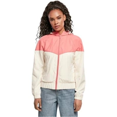 Image of Urban Classics Arrow Windbreaker, Women&#039;s, Size: 4XL, Palepink/whitesand