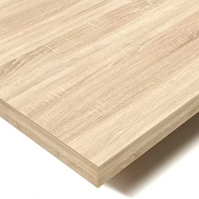Image of POKAR Desk Top 2,5 cm Table Worktop Computer Office Dining DIY, Light Sonoma Oak, 160 x 80