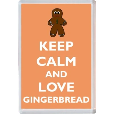 Image of Keep Calm and Love Gingerbread Novelty Jumbo Fridge Magnet