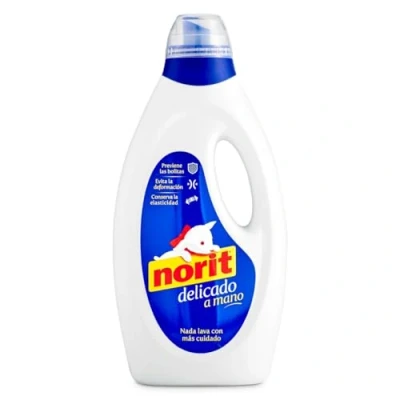 Image of Norit Hand Delicate Liquid Detergent, Care for Garments and Hands, Prevents Deformation of Maintains Their Elasticity. Ideal Washing, 45 Washes 1025 ml