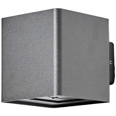 Image of Lucande LED outdoor wall light Aaron, anthracite, aluminium, up/down