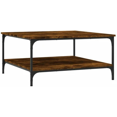 Image of vidaXL Coffee Table Smoked Oak 80x80x40 cm Engineered Wood