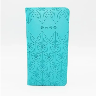 Image of Sixstore Password Book NO Tabbed Notebook for Internet Login Information. Blue Small Pocket Size Padded Embossed Keeper Journal Computer &amp; Website