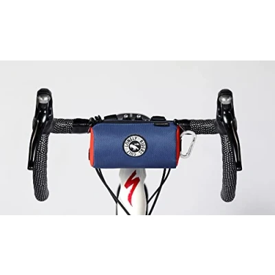 Image of ULAC NEO Porter COURSIER Pulse Bicycle Handlebar Bag, Bike Front Feed Bag for Road Bike, Mountain Cycling Travel (Navy, 1.1L)