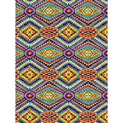 Image of Décopatch Ref FDA831C Vintage Psychedelic Pattern Paper Pack Each Sheet 30 x 40cm, of 20 Sheets Best Used With Décopach Glue &amp; Varnish, Multicoloured