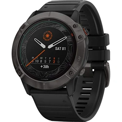 Image of Garmin Fenix 6X Solar Titanium DLC Black/Grey, Alarm 010 02157 21