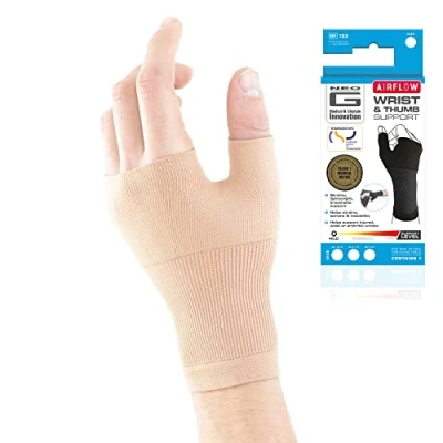 Image of Neo G Wrist and Thumb Support for Arthritis, Joint Pain, Tendonitis, Sprain, Hand Instability Sports, Daily Wear Brace Compression M Beige