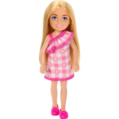 Image of Barbie Chelsea Core Doll Checked Dress/Toys